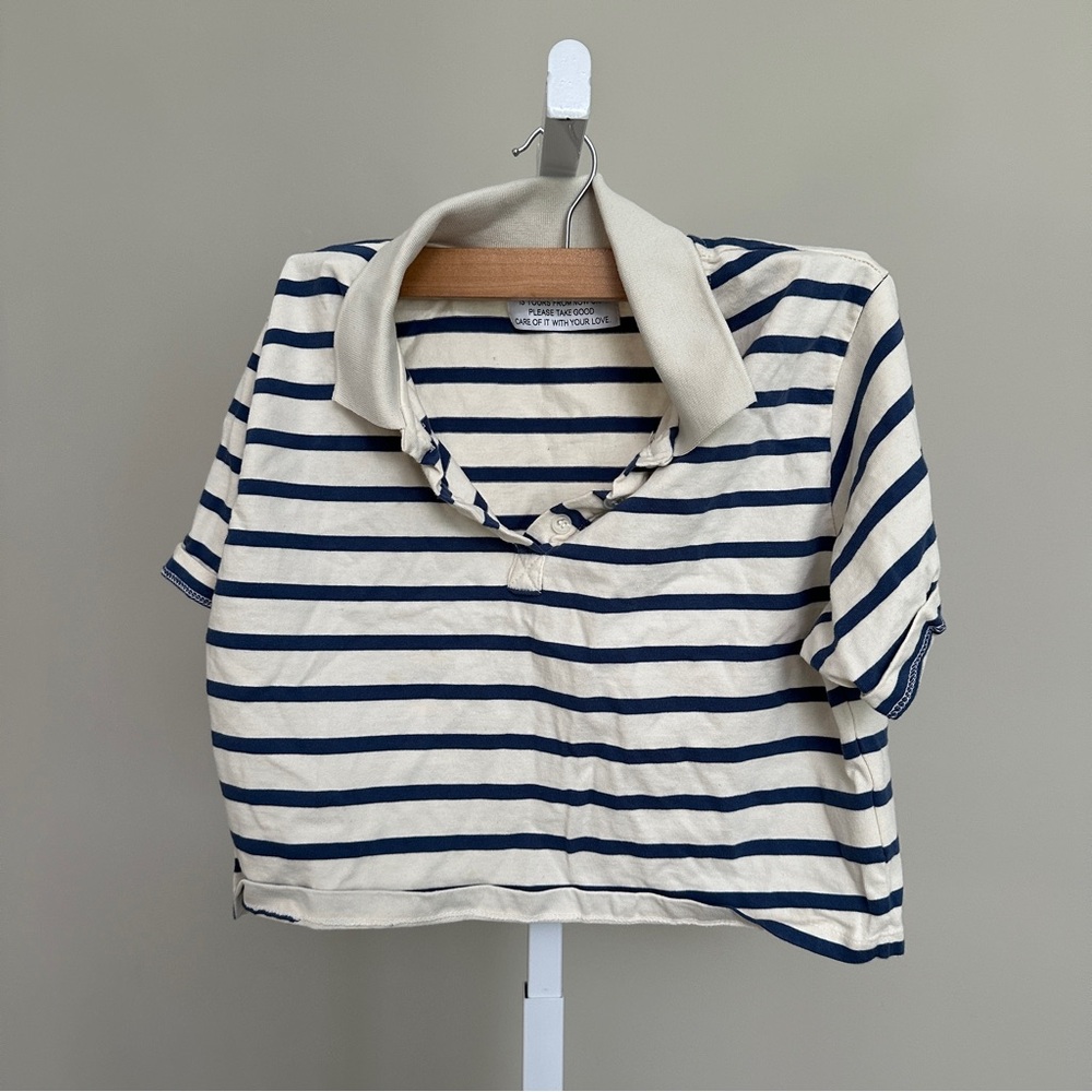 NANDA COTTON TOP AND SHIRTS STRIPED size small